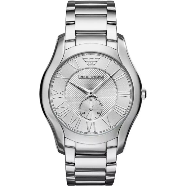 EMPORIO ARMANI Dress Silver Stainless Steel Silver Dial Quartz Watch for Gents - AR11084