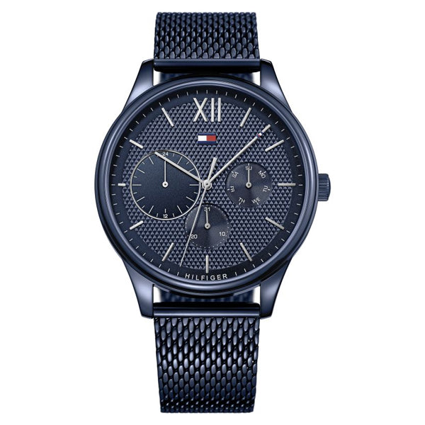 Tommy Hilfiger Damon Blue Mesh Bracelet Blue Dial Quartz Watch for Gents - 1791421