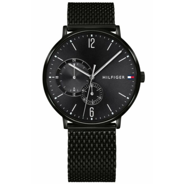 Tommy Hilfiger Brooklyn Black Mesh Bracelet Black Dial Quartz Watch for Gents - 1791507