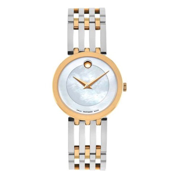 Movado Esperanza Two - tone Stainless Steel Mother of pearl Dial Quartz Watch for Ladies - 607114 - watchsmith - pakistan