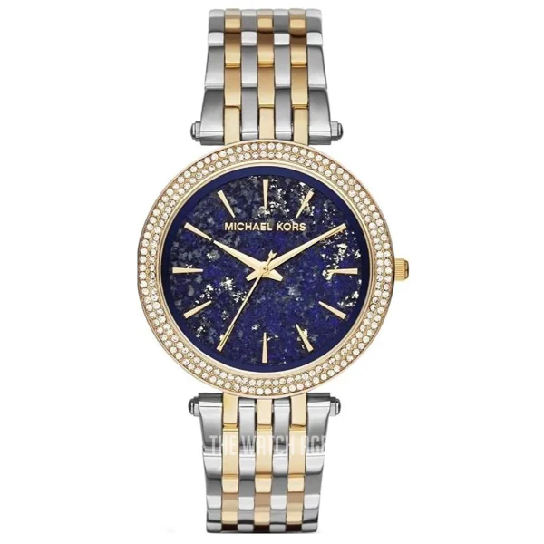 Michael Kors Darci Two-tone Stainless Steel Crystal Blue Dial Quartz Watch for Ladies - MK3401