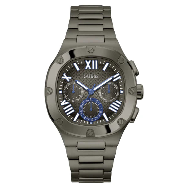 Guess Gunmetal Stainless Steel Gunmetal Dial Chronograph Quartz Watch for Gents - GW0572G5