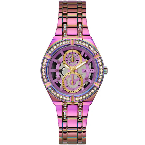 Guess Multicolor Stainless Steel Multicolor Dial Quartz Watch for Ladies - GW0604L4