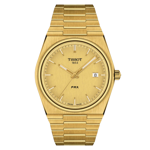 Tissot PRX Gold Stainless Steel Gold Dial Quartz Watch for Gents - T137.410.33.021.00