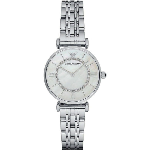 EMPORIO ARMANI Silver Dial Silver Stainless Watch For Ladies - AR1908