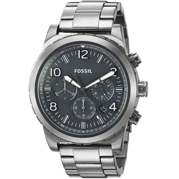 Fossil Okaman Grey Stainless Steel Grey Dial Chronograph Quartz Watch for Gents Ã¢â‚¬â€œ CH3069