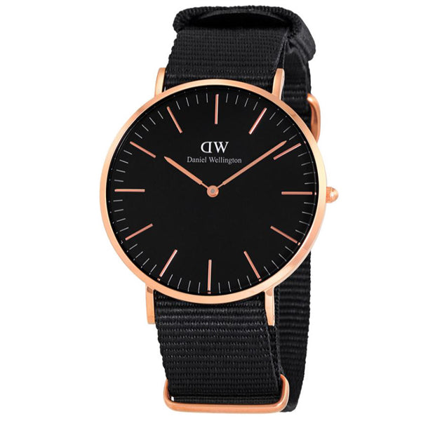 Daniel Wellington Classic Black Nato Strap Black Dial Watch for Gents - DW00100148