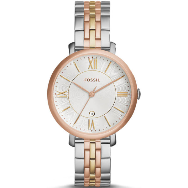 Fossil Jacqueline Two-tone Stainless Steel Silver Dial Quartz Watch for Ladies - ES3844