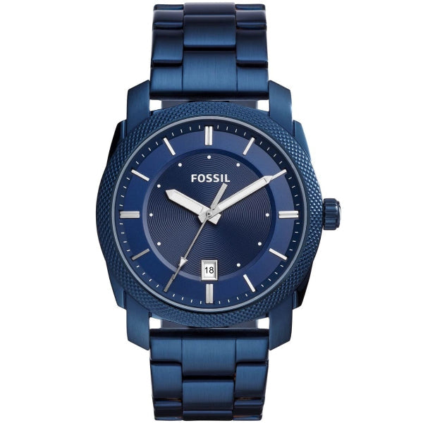 Fossil Machine Blue Stainless Steel Blue Dial Quartz Watch for Gents - FS5231