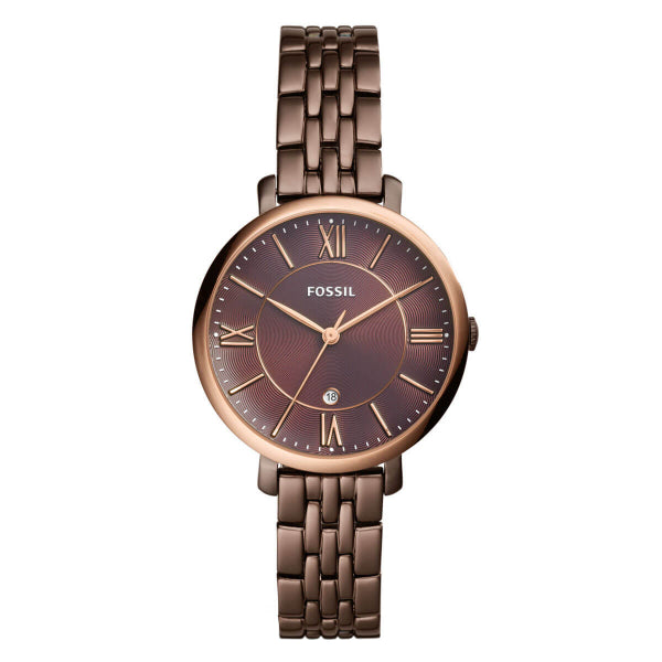 Fossil Jacqueline Brown Stainless Steel Brown Dial Quartz Watch for Ladies - ES4275