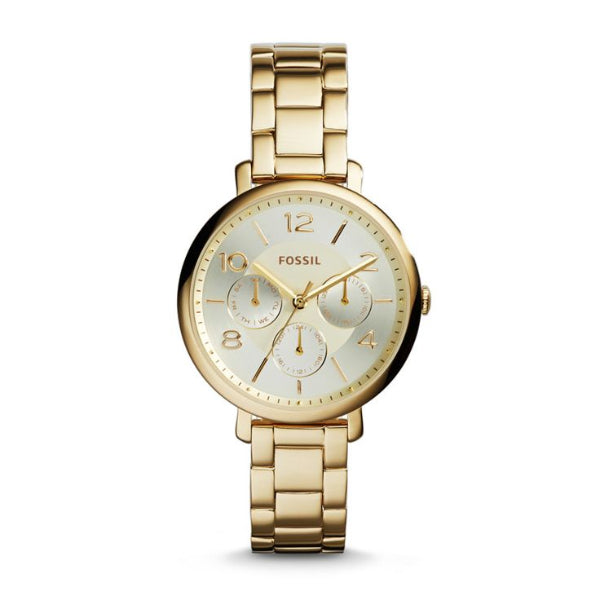 Fossil Jacqueline Gold Stainless Steel Gold Dial Quartz Watch for Ladies - ES3667