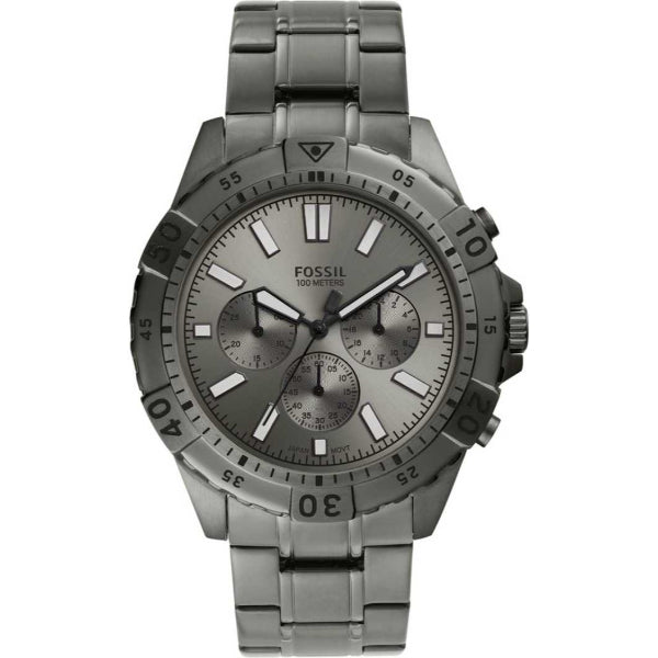 Fossil Garrett Gray Stainless Steel Gray Dial Chronograph Quartz Watch for Gents - FS5621