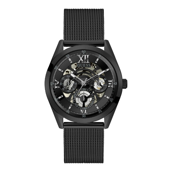 Guess Tailor Black Mesh Bracelet Black Dial Quartz Watch for Gents - GW0368G3