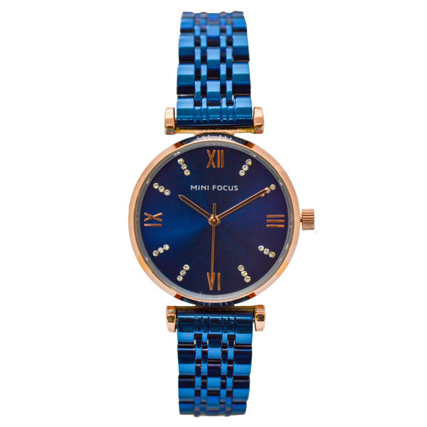 Mini Focus Blue Stainless Steel Blue Dial Quartz Watch for Ladies - MF0335L-04