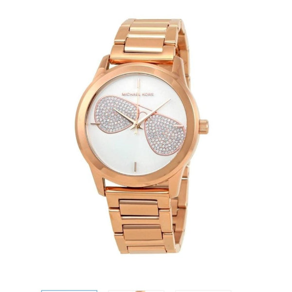 Michael Kors Hartman Rose Gold Stainless Steel Rose Gold Dial Quartz Watch for Ladies - MK3673