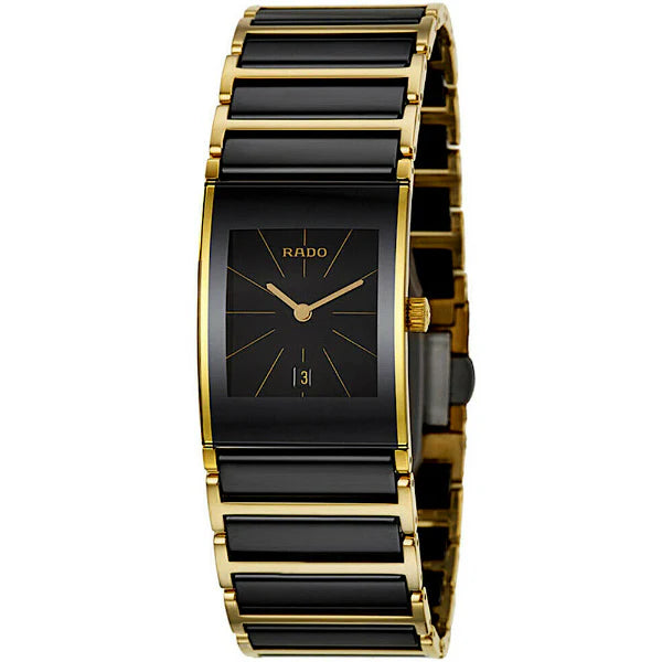 Rado Integral Two-tone Stainless Steel Black Dial Quartz Watch for Ladies - R20789162