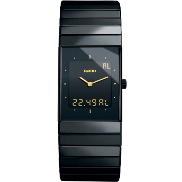 Rado Ceramica Jubile Black Ceramic Strap Black Dial Quartz Watch for Gents - R21324162