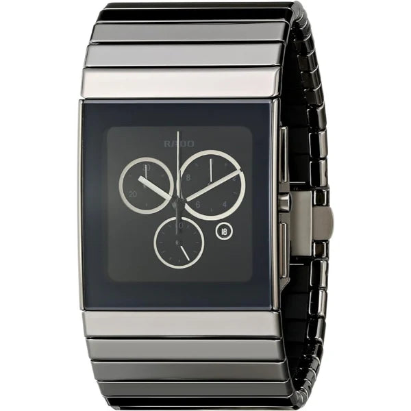 Rado Ceramica Black Ceramic Strap Black Dial Quartz Watch for Gents - R21824152