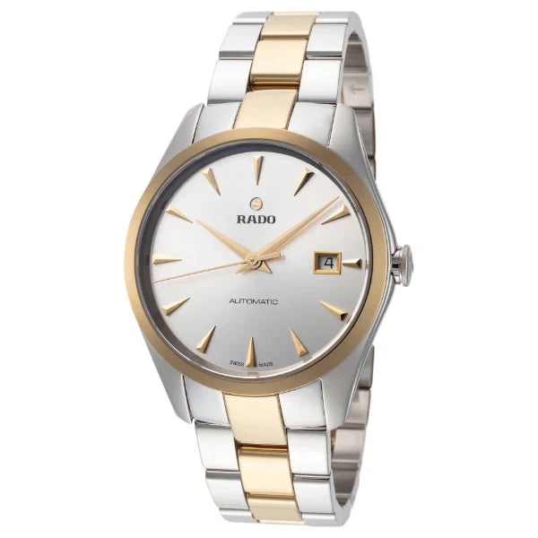 Rado Hyperchrome Two-tone Ceramic Strap White Dial Automatic Unisex Watch- R32979112