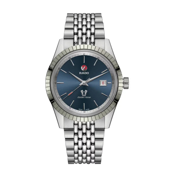 Rado Hyperchrome Silver Stainless Steel Blue Dial Automatic Watch for Gents - R33101203