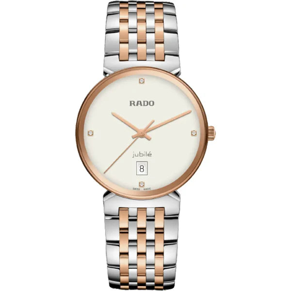 Rado Florence Two-tone Stainless Steel White Dial Quartz Unisex Watch- R48912723