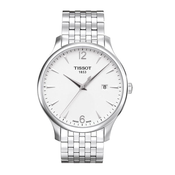 Tissot Tradition Silver Stainless Steel Silver Dial Quartz Watch for Men's - T-0636101103800