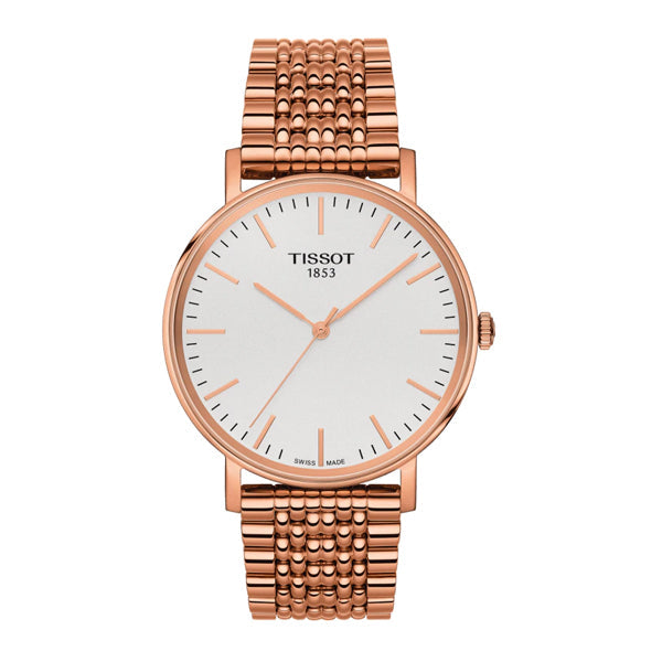 Tissot everytime Medium Rose Stainless Steel White Dial Quartz Watch for Unisex - T-1094103303100