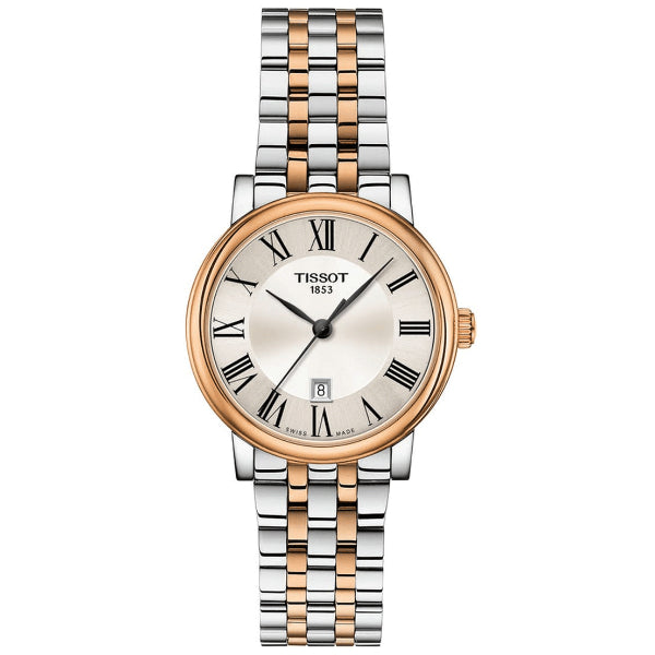 Tissot Carson Premium Two-Tone Stainless Steel Silver Dial Quartz Watch for Ladies - T122.210.22.033.01