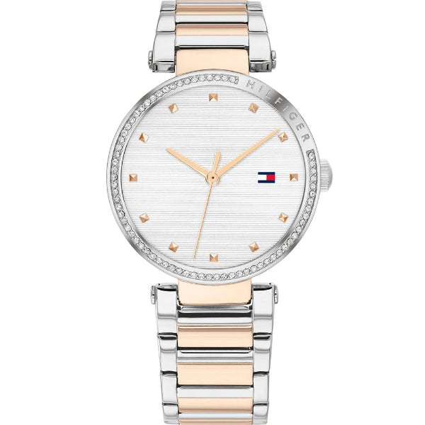 Tommy Hilfiger Lynn Two-tone Stainless Steel Silver Dial Quartz Watch for Ladies - 1782236