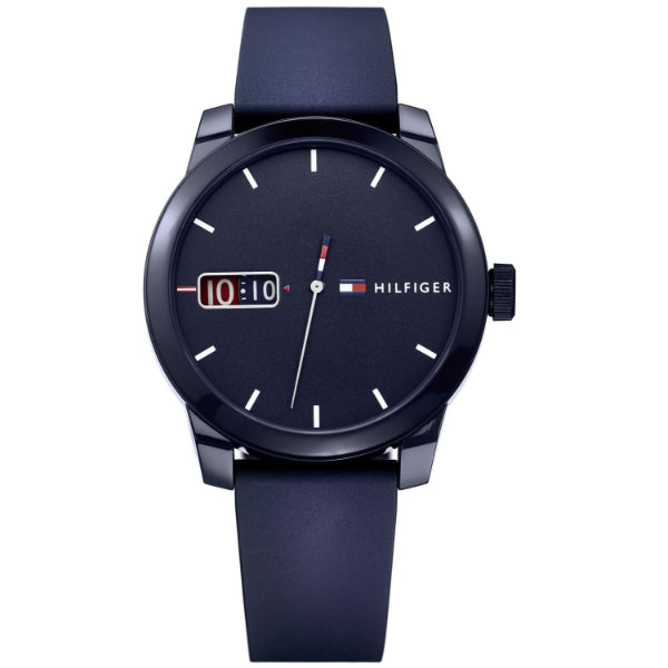 Tommy Hilfiger Denim Blue Silicone Strap Blue Dial Quartz Unisex Watch - 1791381