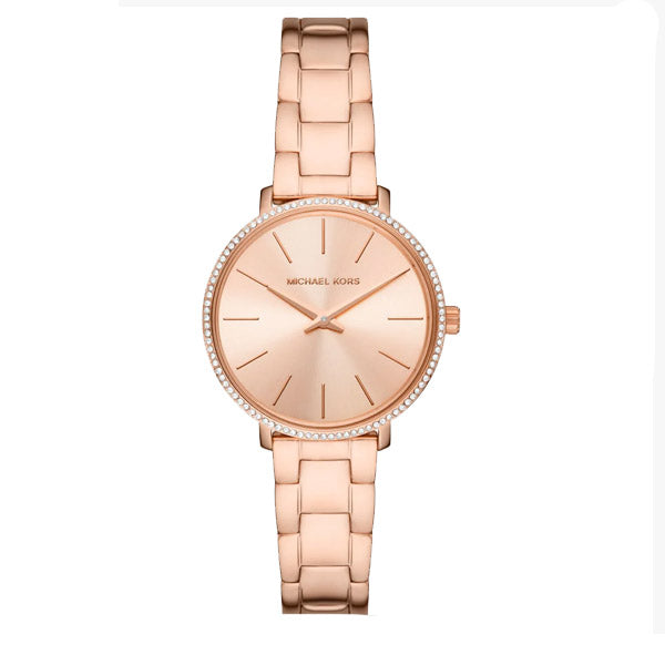 Michael Kors Pyper Rose Gold Stainless Steel Rose Gold Dial Quartz Watch for Ladies - MK1040