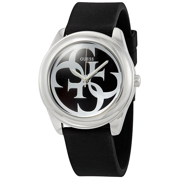 Guess G-Twist Black Silicone Strap Black Dial Quartz Watch for Ladies - W0911L8