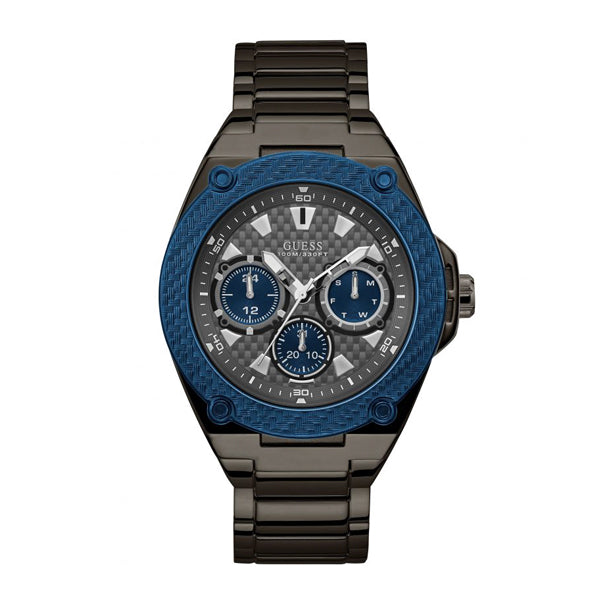 Guess Legacy Gunmetal Stainless Steel Gunmetal Dial Quartz Watch for Gents - W1305G3