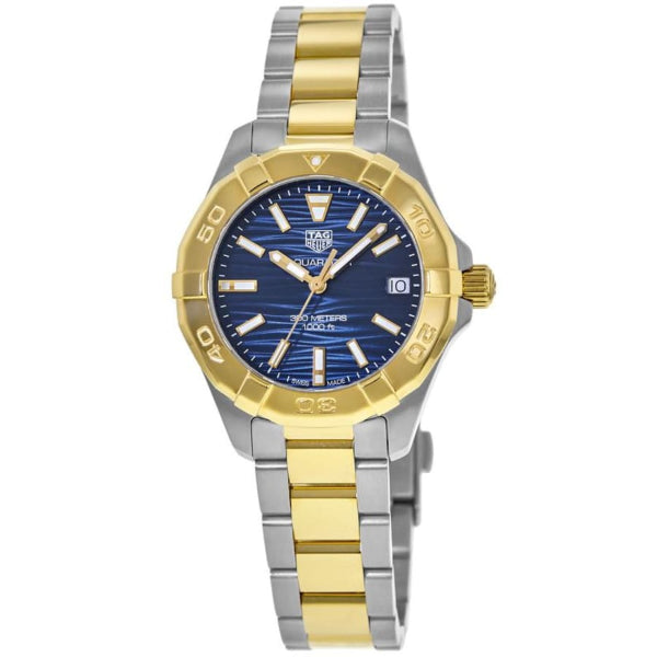 Tag Heuer Aquaracer Two-tone Stainless Steel Blue Dial Quartz Watch for Ladies- WBD1325.BB0320