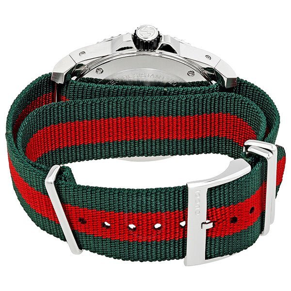 Gucci Dive Two - tone Leather Black Dial Quartz Watch for Gents - YA136209 - watchsmith - pakistan