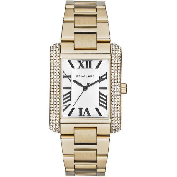 Michael Kors Emery Gold Stainless Steel White Dial Quartz Watch for Ladies - MK3254