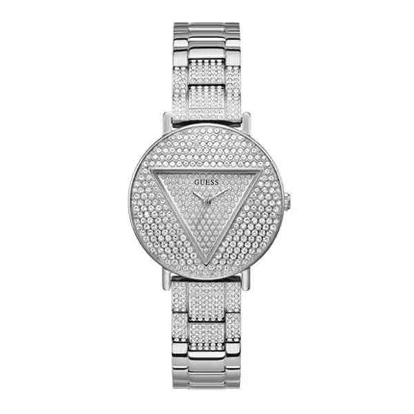 Guess Trend Silver Stainless Steel Silver Dial Quartz Watch for Ladies - GW0512L1